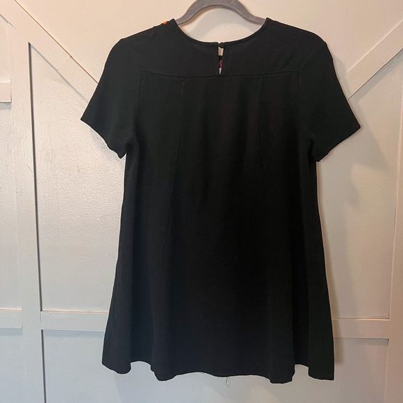 Umgee black tunic top / mini dress embroidered with beautiful flowers size small - Picture 8 of 9